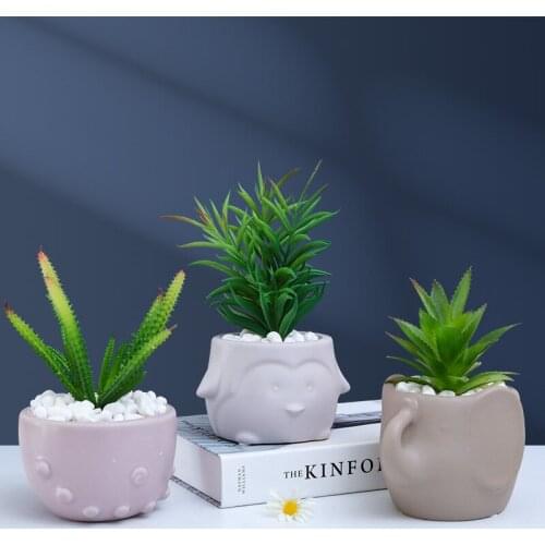 Ceramic Dog/ Pig/ Penguin Flower Pot European Style Cute Fleshy Nordic Home Decoration Cartoon Animal Plant Balcony Decorations