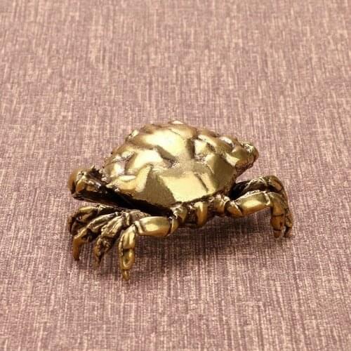 Brass Crab Ornaments Chinese Home Antique Animal Decoration Lucky Crab