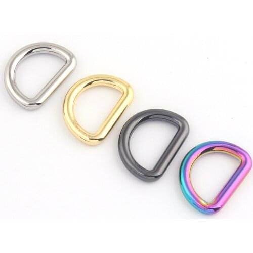 Metal D Rings Notwelded Metal Loops Round Formed strap buckle Ring,Bag Holder Handbag Purse Bag clasp Making Hardware Supplies
