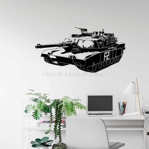 F2 Tank Wall Sticker Military Weapon Army Decal Vinyl Sticker House Murals For Kids Room Decoration