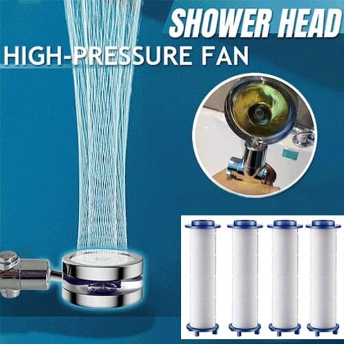 High Pressure Shower Head Water Saving Showerhead Filter Bathroom Accessories 360 Degrees Rotating Shower Head PP Cotton Filter