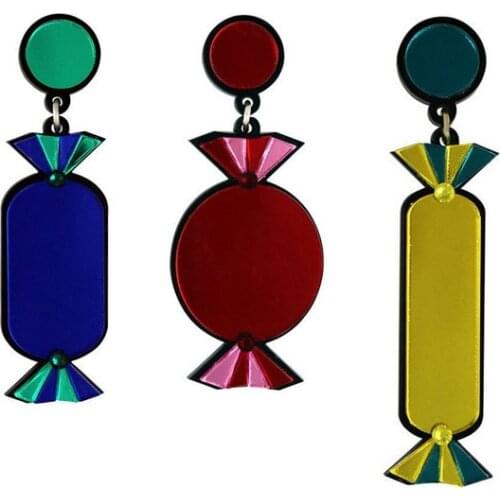 New Fashion Personality Jewelry Acrylic Long Candy Earrings For Women