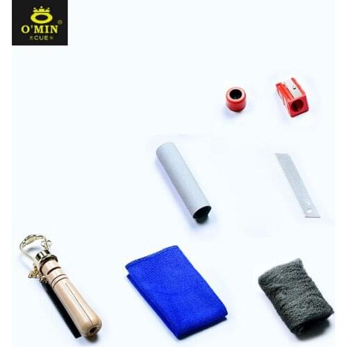 O'min Professional Pool Cue Snooker Cue Repair Tool Tip Replacement Set Easy Convenience Billiard Accessories