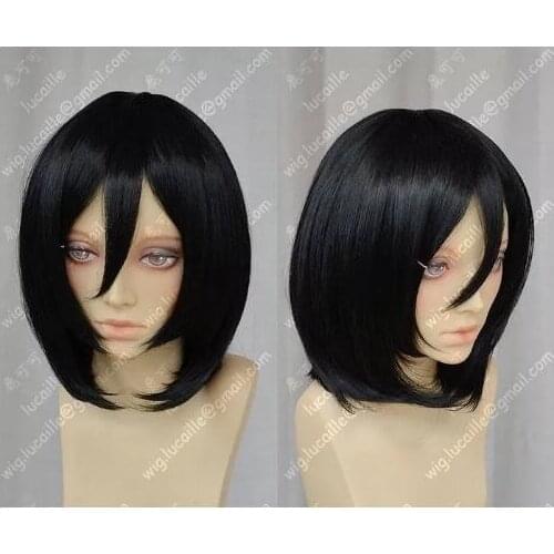 Wholesale& heat resistant LY shipping>>>Attack on Titan Shingeki no Kyojin Mikasa Ackerman Cosplay Wig