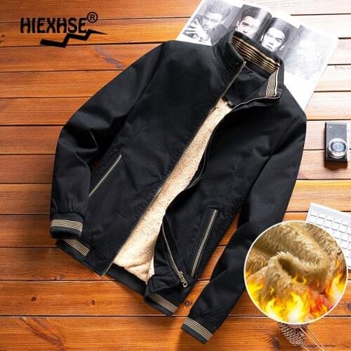 Autumn Mens Bomber Jackets Casual Male Outwear Fleece Thick Warm Windbreaker Jacket Winter Mens Military Baseball Coats Clothing