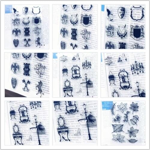 PANFELOU 11.3*15.56cm 45 desgins Account Transparent Silicone Rubber Clear Stamps cartoon for Scrapbooking/DIY wedding album