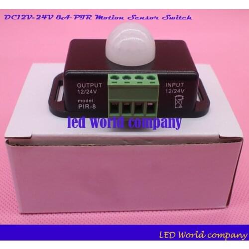 DC 12V-24V 8A 220v remote control Infrared PIR Motion Automatic Sensor Switch For LED light/energy-saving lamps lowest price