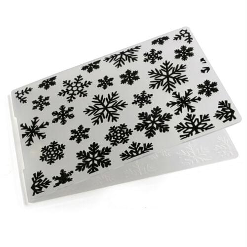 Snowflake Design Plastic Embossing Folders Template DIY Scrapbooking Cards Craft