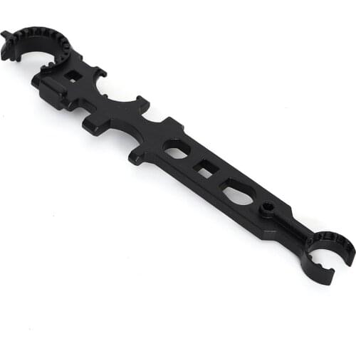 For AR15/M4 Outdoor Multifunctional Wrench Carbon Steel Spanner Tooth Gear Ring Spanner Hook C Shape Round Nut Wrench