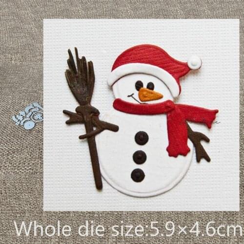 New Design Craft Metal Cutting Die die cuts cute broom snowman decoration scrapbook Album Paper Card Craft Embossing die cuts