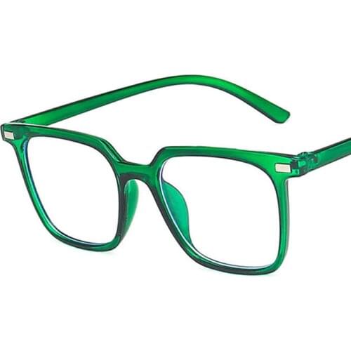 Rivet Square Frame Women Men Eyeglasses Anti-Blue Radiation Lens UV400 Eye Protection Girl Sexy Ladies Fashion Eyewear