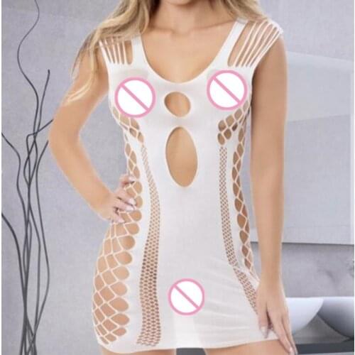 Shengrenmei Women Sexy Lingerie Erotic Sleepwear Plus Size Underwear Mesh Sexy Body Costume Hollow Out Mini Dress Lenceria mujer
