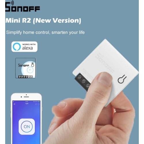 1-10PCS SONOFF MINIR2 Wifi DIY Mini Switch Two Way Wiring Smart Home Automation Module Compatible with eWelink Alexa Google Home