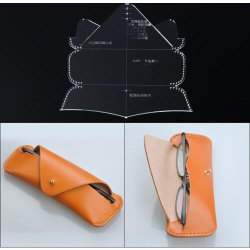 17*6*3cm Acrylic Stencil Laser Cut Template DIY Leather Handmade Craft Glasses Bag Cutting Pattern