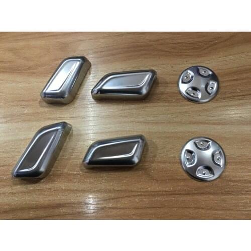 2pcs/lots Abs chrome car seat key cover trim for Audi Q7 2016 Lamp Cover Trim YT-54