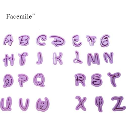 26 Letter Number Cake Decorating Sugarcraft Plunger Cutter Cookie Decorating Fondant Baking Tools 51047