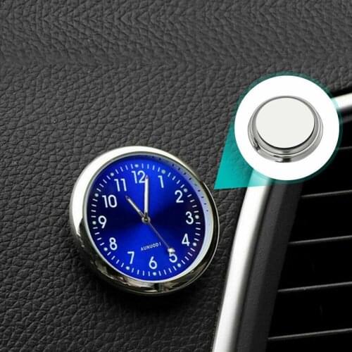 Car Clock Luminous Mini Automobiles Internal Stick-On Car Quartz Digital Clocks Watch Accessories Ornament Mechanics Gifts E2U7