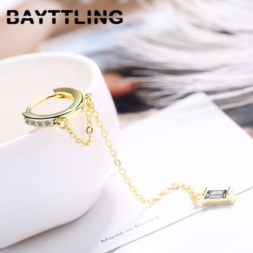 BAYTTLING New 925 Sterling Silver 80MM AAA Round Zircon Tassel Pendant Earrings For Woman Fashion Wedding Jewelry Party Gift