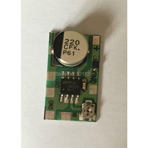 Free shipping LM386 Single Channel Mini Audio Amplifier Module Volume Adjustable