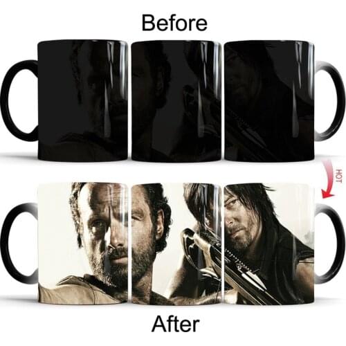 The Walking Dead Changing Cup Color Changing Mugs Heat Sensitive Cup Coffee Tea Milk Mug