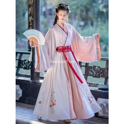 2021 chinese traditional folk dance costume dress women hanfu dress folk costumes oriental chinese national fairy princess dress