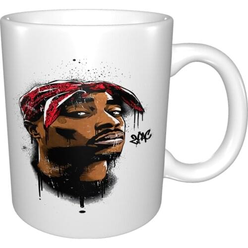 2Pac Spray Art Tupac Shakur Hip-Hop Rap Mug Coffee Cup Coffee Mug Gift For Mom Mom And Daughter