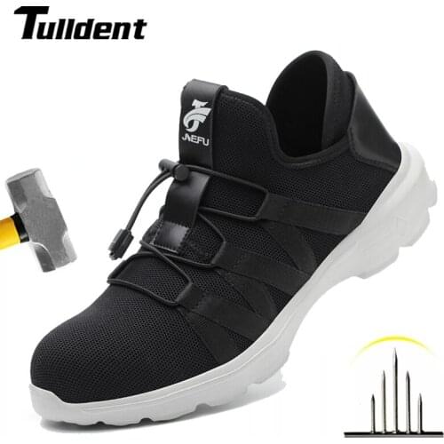 Lightweight Safety Shoes Men Work Shoes Breathable Sneakers Breathable Anti-puncture Anti-smashing Low-top security shoes