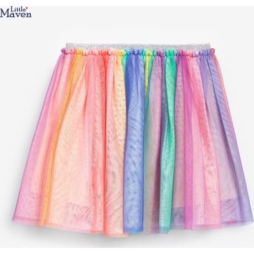 Summer Baby Girl Clothes Mini Colorful Tulle School Cute Tutu Skirts for Kids 2-7 Years