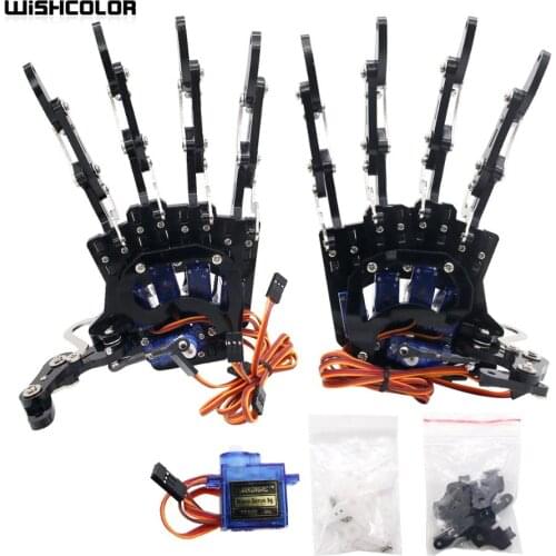 Mechanical Claw Clamper Gripper Arm Five Fingers Right Hand & Left Hand with Servos for Robot DIY Assembled