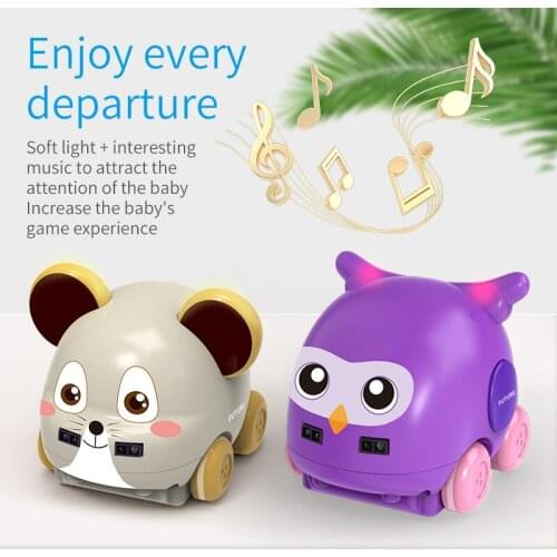 Cartoon Animal remote Control Induction Track RC Car mini for Kids Gesture Sensor Following Music Car Toys for Christmas Gift