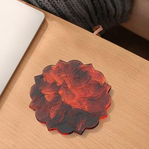 N84D Crafts Mandala Coaster Epoxy Resin Mold Cup Mat Placemat Casting Silicone Mould