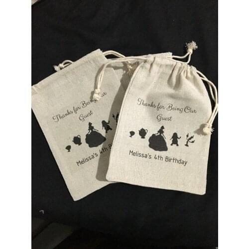 Personalized beast and beauty wedding birthday jewelry favor muslin gifts Bags Bachelorette Party first aid Hangover Kits