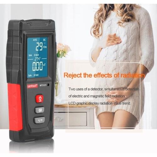 Professional High Precision Mini Digital LCD Household Electromagnetic Wave Radiation Detector Meter EMF Tester Dosimeter Tester