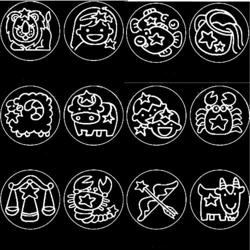 Magic zodiacal signs wax seal wood handle,Scrapbooking wax stamp sello Twelve constellations, Vintage Gift high quality 138c