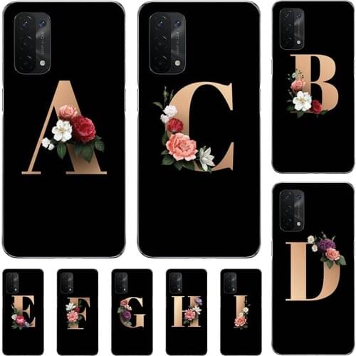 For OPPO A74 5G CPH2197 CHP2219 Case For OPPO A54 5G CPH2195 4G CPH2239 Cute Lovely Cartoon Pattern Flowers Black Soft Cover