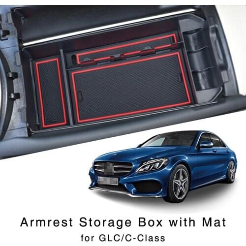 Armrest Storage Box for Benz GLC C-Class 2015 2016 2017 Central Console Glove Tray