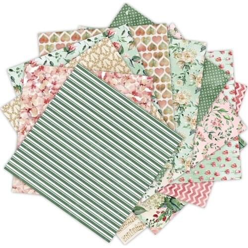 ZFPARTY 12pcs 6" Single-side Printed Love Flower pattern creative papercraft art paper handmade scrapbooking kit set book