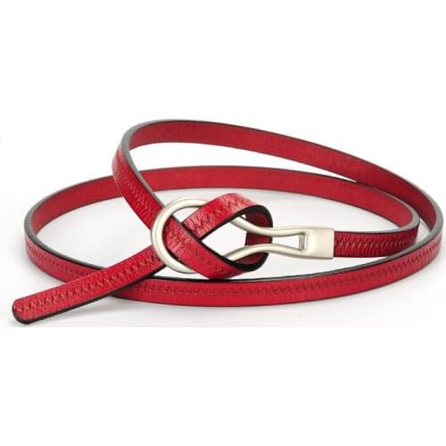 Womens Clothing accessories Coat belt shirt decorate black knotted belt HOT handmade thin cowhide real leather knot strap belts