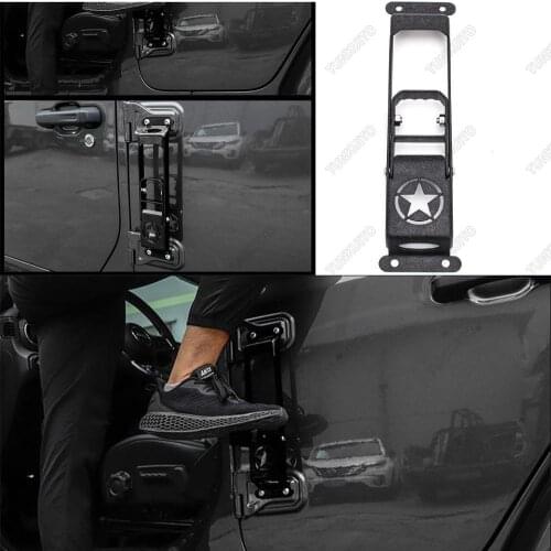 1PCS/ 2PCS Door Hinge Folding Foot Pedal Peg Rest For Jeep For Wrangler JK 2007 2008 2009 2010 2011 2012 2013 2014 2015 20162017