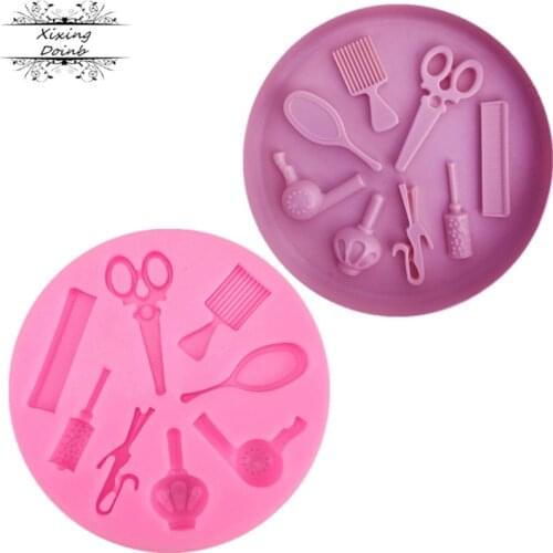 1Pcs Hairdressing tools silicone soft candy mold cake decorating tools candy chocolate molds mold