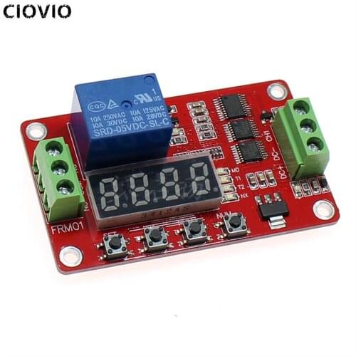 CIOVIO 1pcs FRM01 12V 1 Channel Multifunction Relay Module Loop Delay / Timer Switch / Self-Locking new original 5V 12V