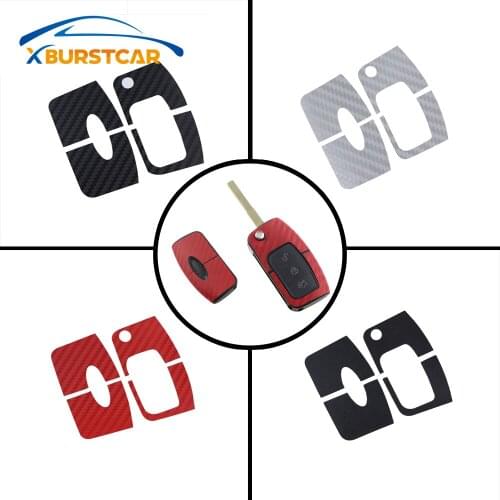 1 Piece Carbon Fiber Car Key Protection Sticker Cover Case for Ford Focus 2 MK2 2009-2012 Fiesta Ecosport 2009 - 2016