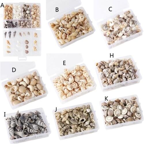 100Pcs/Box Natural Conch Shells Mini Conch Corn Screw Wall Decoration DIY Aquarium Landscape Seashells Jewelry DIY Craft