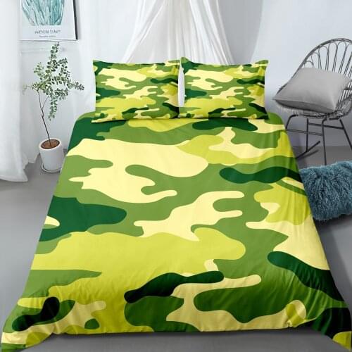 2/3Pcs Camouflage Bedding Set Boy Teen Kids Duvet Cover Set Queen King Quilt Cover Set Abstract Bedclothes Bedroom Home Textiles