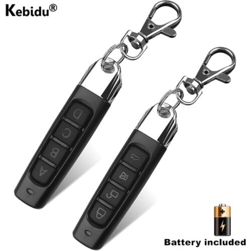 433MHZ Remote Control Duplicator Clone Cloning Code 4 Keys Remote Control For Car Garage Gate Door Opener Battery Included