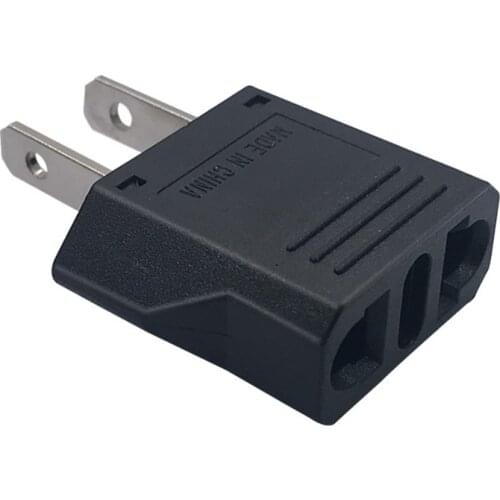 5pcs Black 2p Copper CE AC electrical power AU EU turn to US mini Plug adapter American japan Converter plug 125V 250V 6A