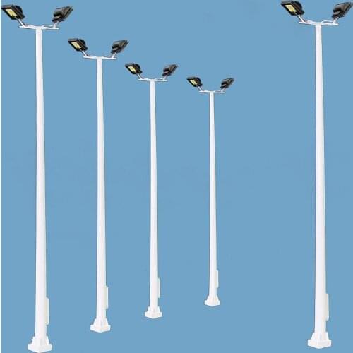 5pcs Model Railway HO Scale Plaza Lamppost Two-leds 10cm 1:87 Playground Street Lights Bright White 12V LSL08HO