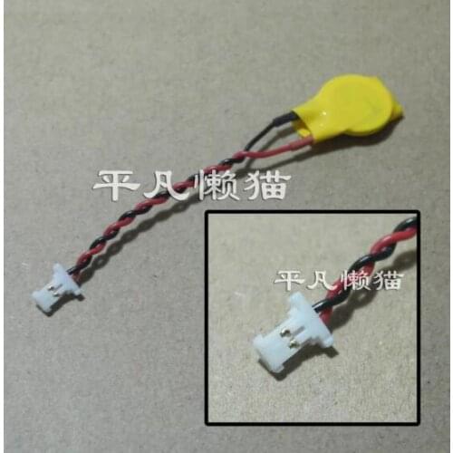 5PCS NEW CR1220 2-wire 2-hole notebook motherboard battery CMOS battery 3V BIOS battery with cable