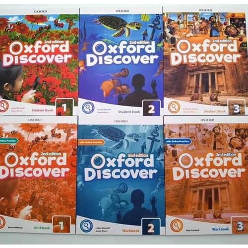 6PCS Oxford Discover 2nd Edition Level 4-6 Student Book + Workbook English Learning Textbook Children Age 7-16 Years Libros