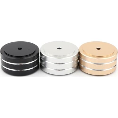 4Pcs 40x20mm Aluminum HIFI AMP Speaker Isolation Stand Turntable DAC Feet Pad Gold